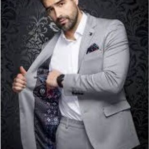 Men's/unisex Gray 42R Contemporary Blazer